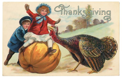 Vintage, Thanksgiving, Postcard