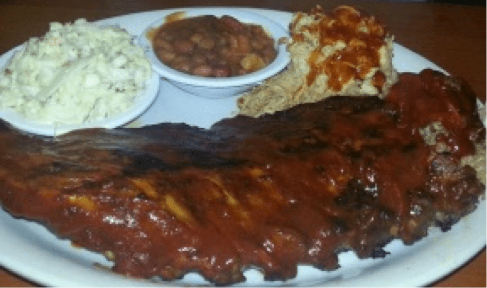 Description: Image result for baby back ribs with baked beans and cole slaw