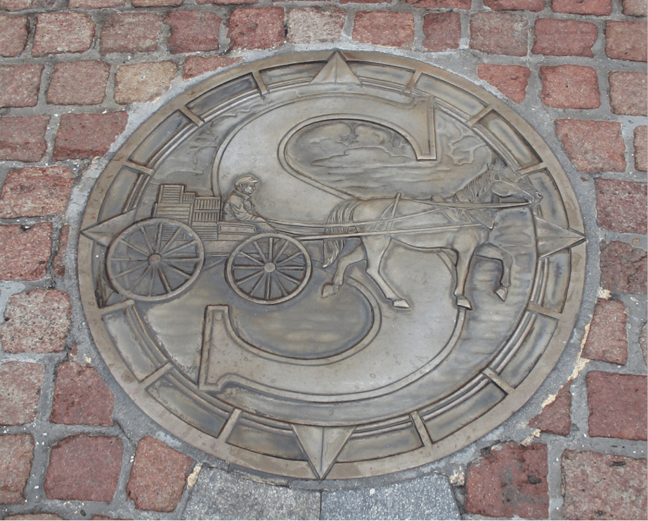 Description: Direction Star - South - horse and buggy