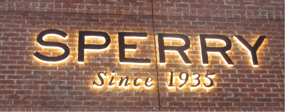 Description: Sperry sign